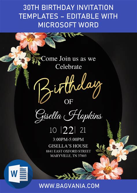 editable party invitations|editable party invitations word.